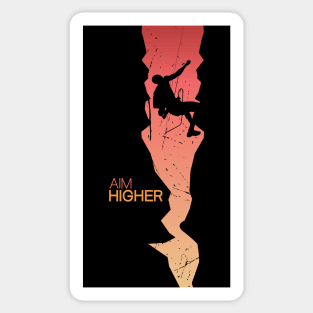 Aim Higher | Motivational Rock Climbing Sticker